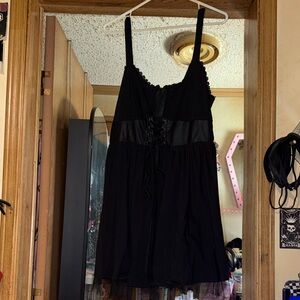 Hot Topic Black Short Corsetted Dress!!!